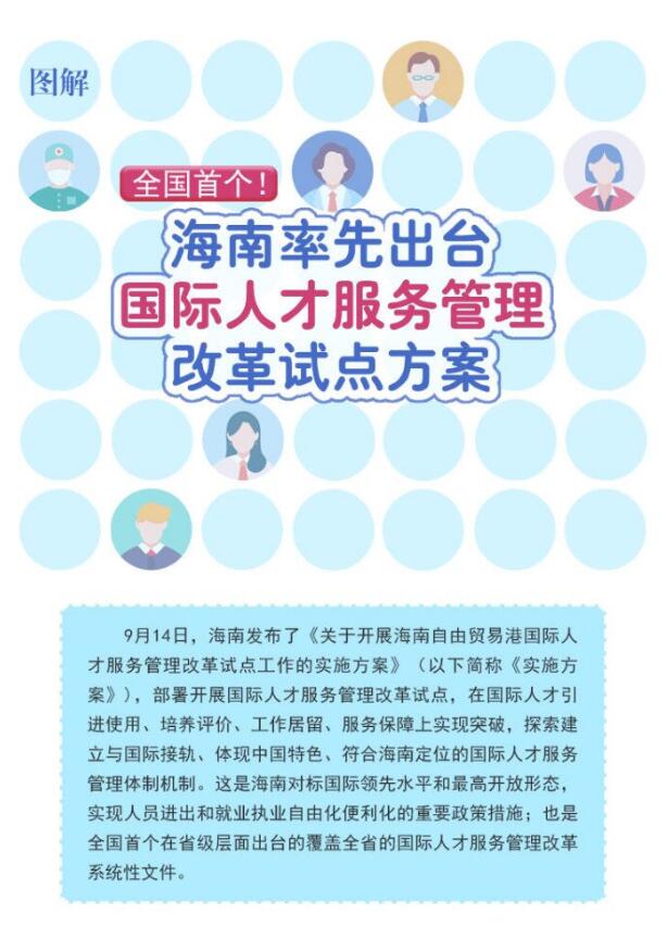 海南率先出臺國際人才服務(wù)管理改革試點(diǎn)方案