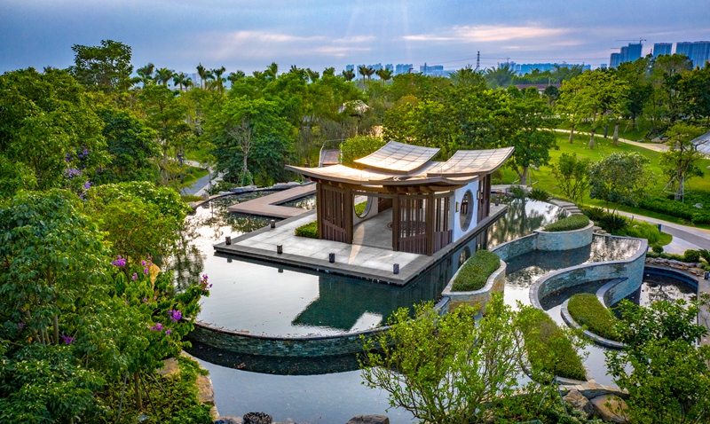 海南生態(tài)軟件園二期水月公園。