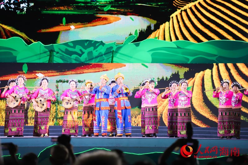 少數(shù)民族特色樂器演奏。人民網(wǎng)記者 牛良玉攝